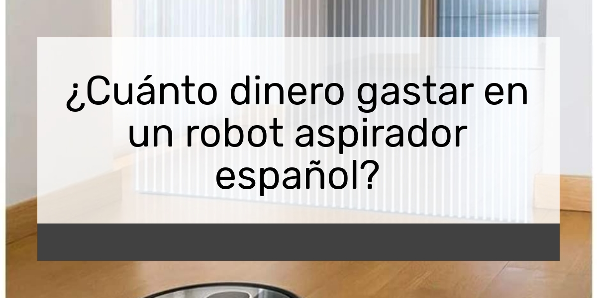 ¿Cuánto dinero gastar en un robot aspirador español?