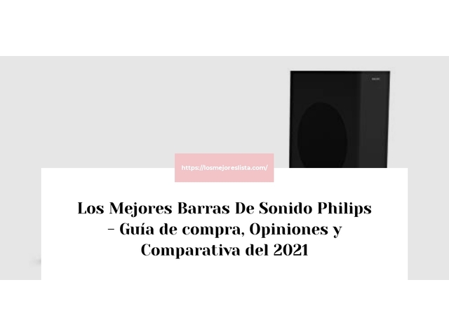 Los 10 Mejores Barras De Sonido Philips – Opiniones 2021