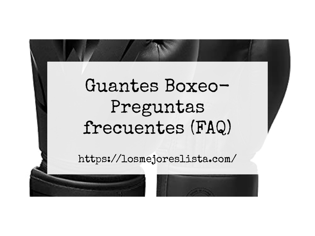 Guantes Boxeo- Preguntas frecuentes (FAQ)