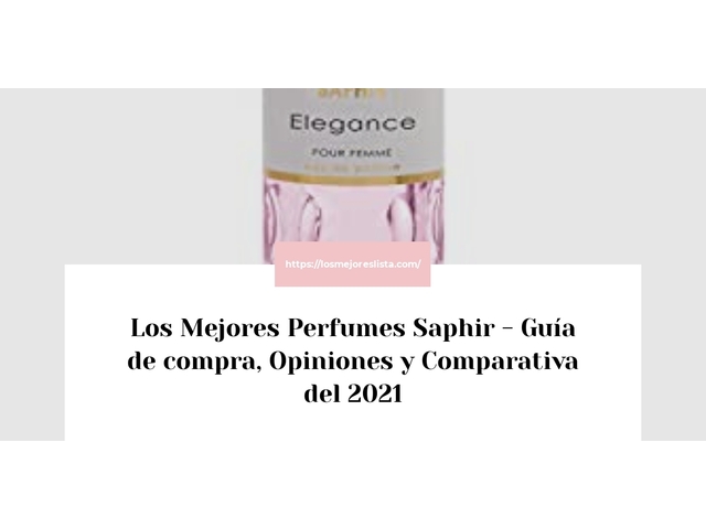 Los 10 Mejores Perfumes Saphir – Opiniones 2021
