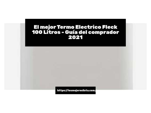 El mejor Termo Electrico Fleck 100 Litros - Guía del comprador 2021