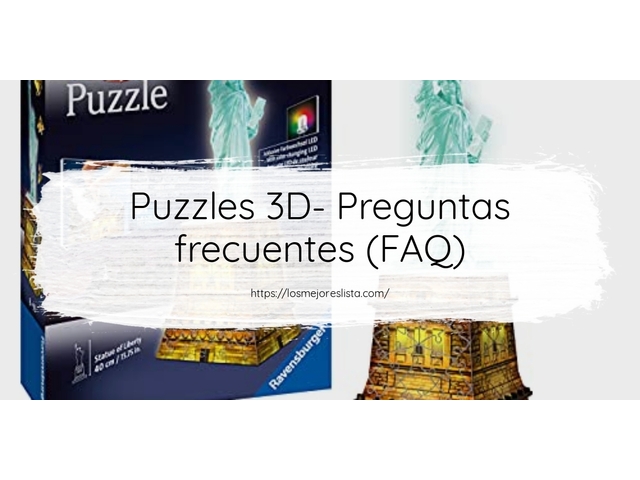 Puzzles 3D- Preguntas frecuentes (FAQ)