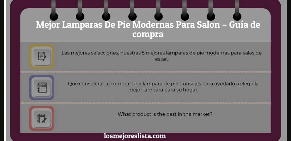 Mejor Lamparas De Pie Modernas Para Salon – Guía de compra, Opiniones y Análisis 2022